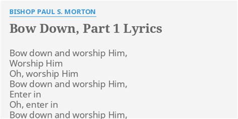 bow down and worship him lyrics